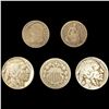 Image 1 : [5] Varied US Coinage [1832, 1849, 1875, [2] 1926-S] NICELY CIRCULATED