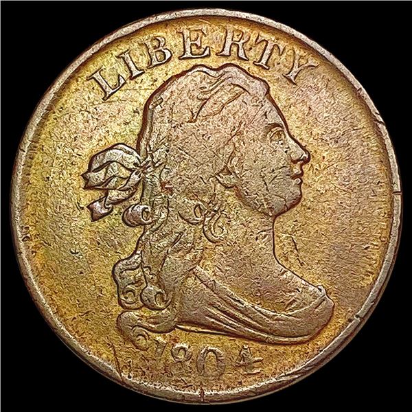 1804 Draped Bust Half Cent LIGHTLY CIRCULATED