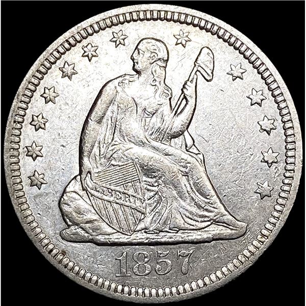 1857-O Seated Liberty Quarter CLOSELY UNCIRCULATED