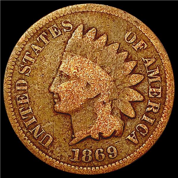 1869 Indian Head Cent LIGHTLY CIRCULATED
