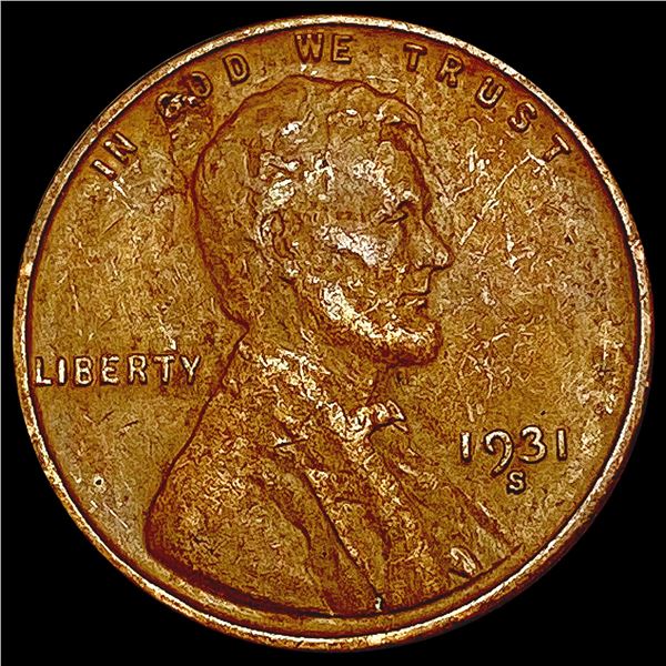 1931-S Wheat Cent CLOSELY UNCIRCULATED