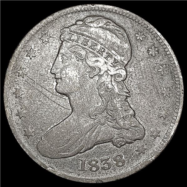1838 Capped Bust Half Dollar LIGHTLY CIRCULATED