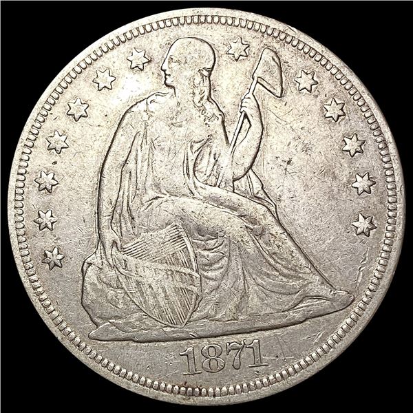 1871 Seated Liberty Dollar LIGHTLY CIRCULATED