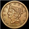 1851 Braided Hair Half Cent NEARLY UNCIRCULATED