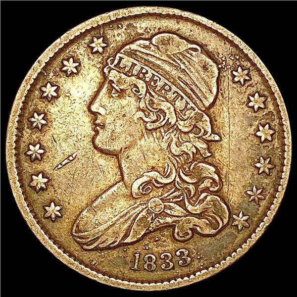 1833 Capped Bust Quarter LIGHTLY CIRCULATED
