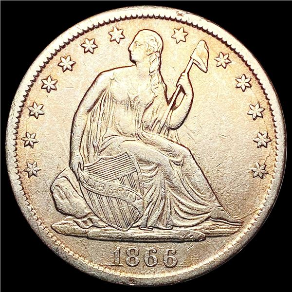 1866-S Seated Liberty Half Dollar CLOSELY UNCIRCULATED
