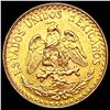 1945 Mexico Gold 2 Pesos 0.0482 UNCIRCULATED