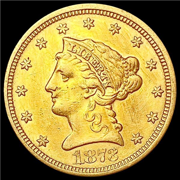 1873 $2.50 Gold Quarter Eagle CLOSELY UNCIRCULATED