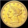 Image 1 : 1873 $2.50 Gold Quarter Eagle CLOSELY UNCIRCULATED