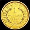 Image 2 : 1851 Rare Gold Dollar UNCIRCULATED