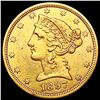 1897 $5 Gold Half Eagle CLOSELY UNCIRCULATED