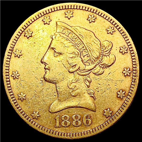 1886-S $10 Gold Eagle NEARLY UNCIRCULATED