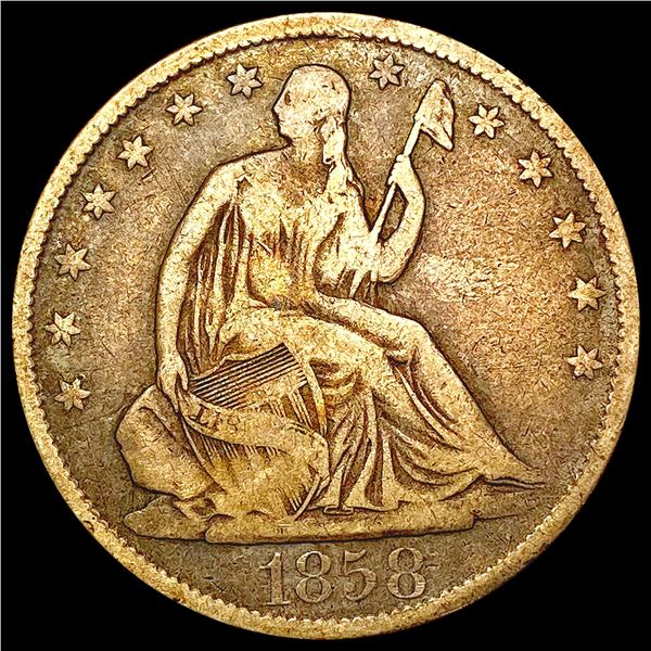 1858-O Seated Liberty Half Dollar NICELY CIRCULATED