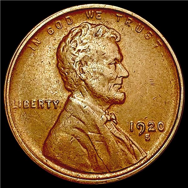 1920-S Wheat Cent CLOSELY UNCIRCULATED
