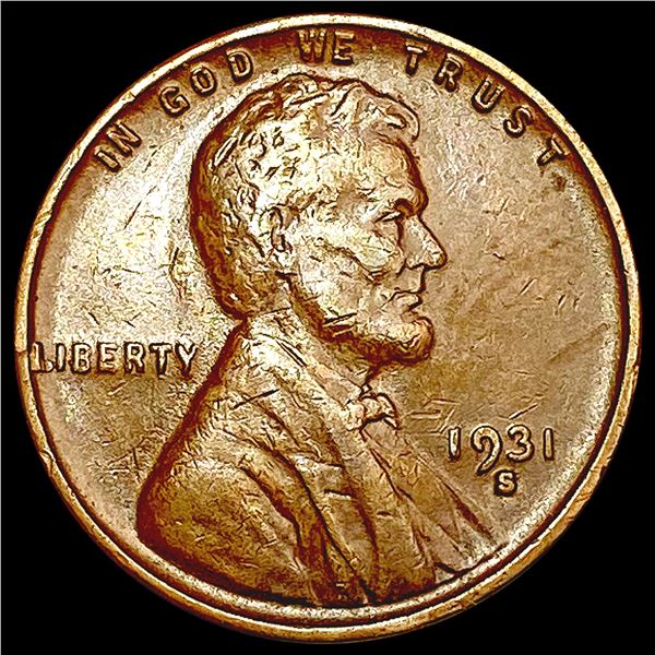 1931-S Wheat Cent CLOSELY UNCIRCULATED