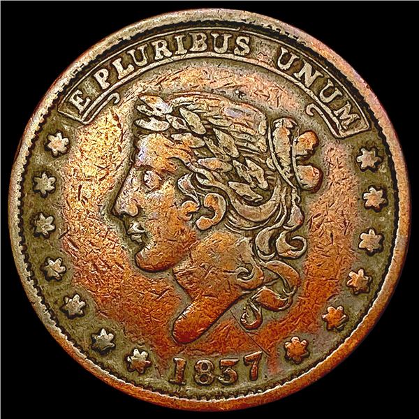 1837 Hard Times Token New York CLOSELY UNCIRCULATED