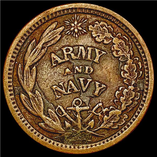 Army&Navy Patriotic Civil War Token CHOICE AU