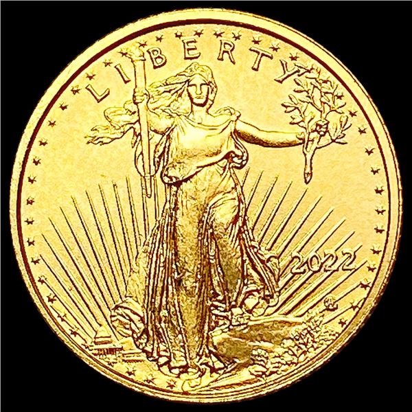2022 1/10th OZ Gold Eagle SUPERB GEM BU
