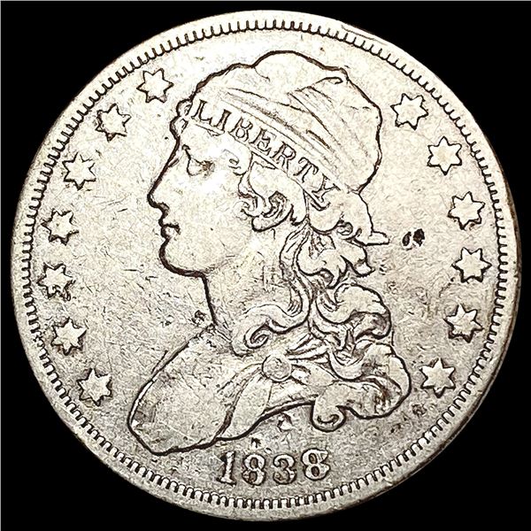 1838 Capped Bust Quarter LIGHTLY CIRCULATED