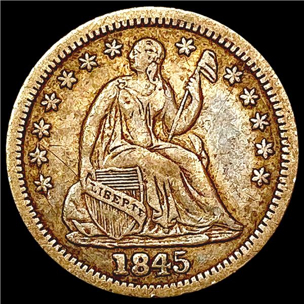 1845 Seated Liberty Half Dime CLOSELY UNCIRCULATED