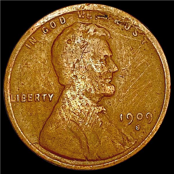 1909-S Wheat Cent NICELY CIRCULATED