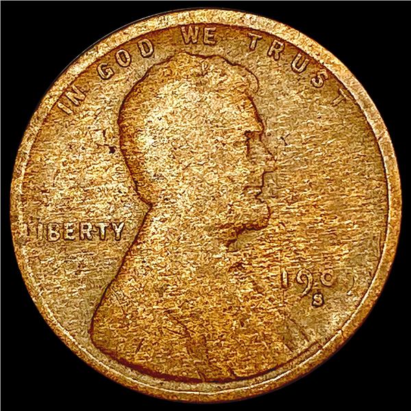1909-S Wheat Cent NICELY CIRCULATED