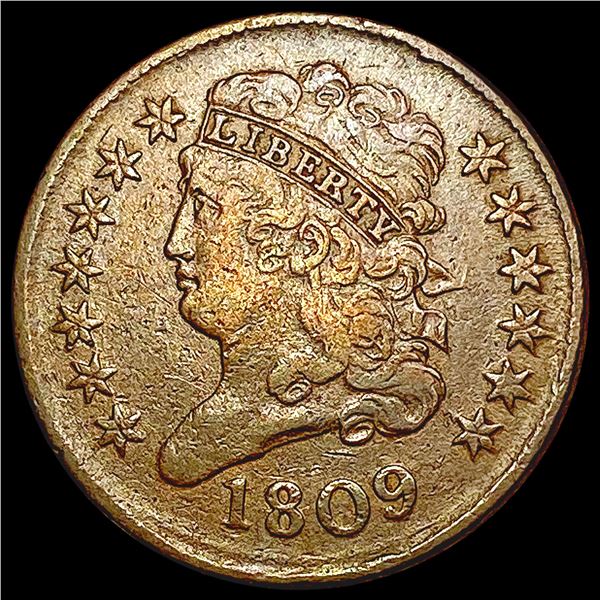 1809 Classic Head Half Cent NEARLY UNCIRCULATED