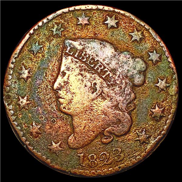 1823/2 Coronet Head Large Cent NICELY CIRCULATED