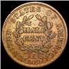 Image 2 : 1804 Draped Bust Half Cent Spiked Chin LIGHTLY CIRCULATED