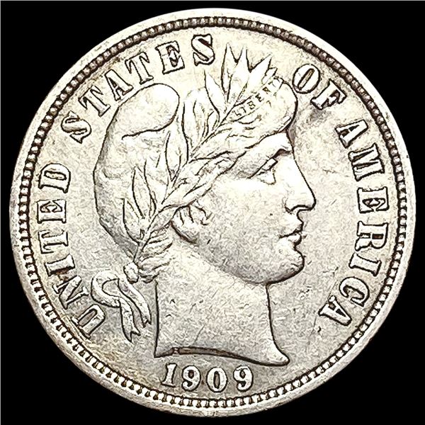 1909 Barber Dime CHOICE AU