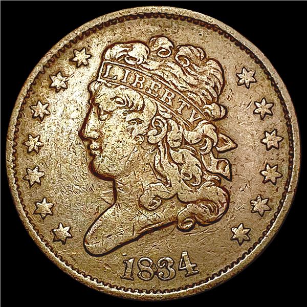 1834 Classic Head Half Cent CLOSELY UNCIRCULATED