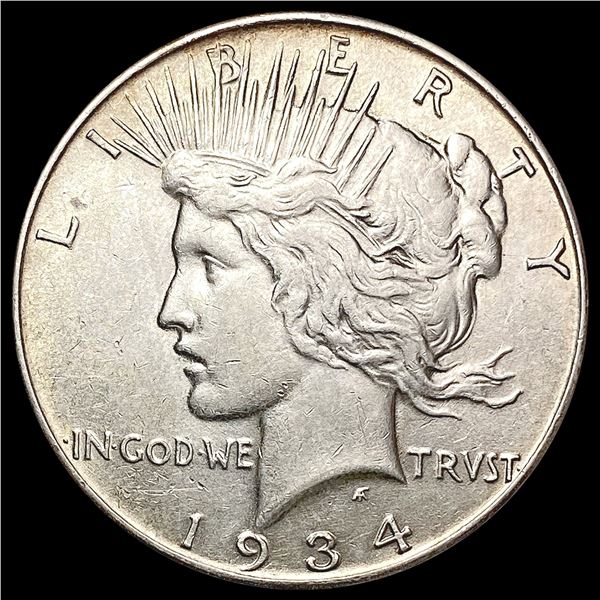 1934 Silver Peace Dollar CLOSELY UNCIRCULATED