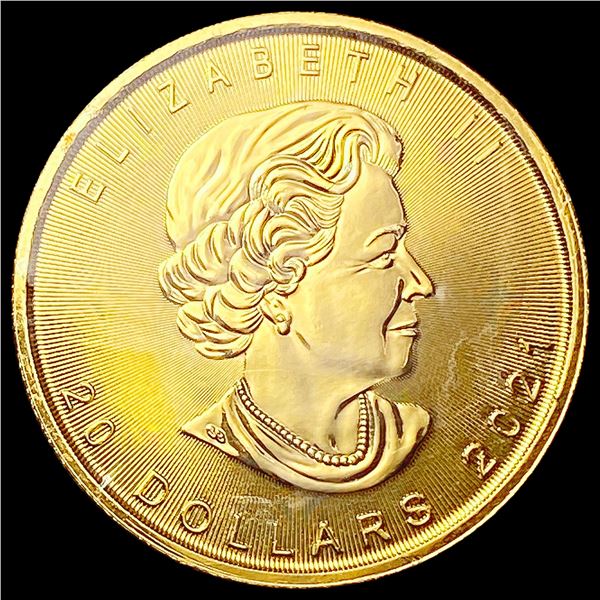 2021 Canada Gold Maple Leaf 1/2oz AGW SUPERB GEM BU