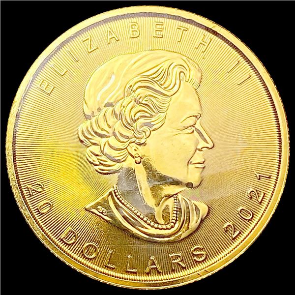 2021 Canada Gold Maple Leaf 1/2oz AGW SUPERB GEM BU