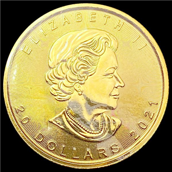 2021 Canada Gold Maple Leaf 1/2oz AGW SUPERB GEM BU