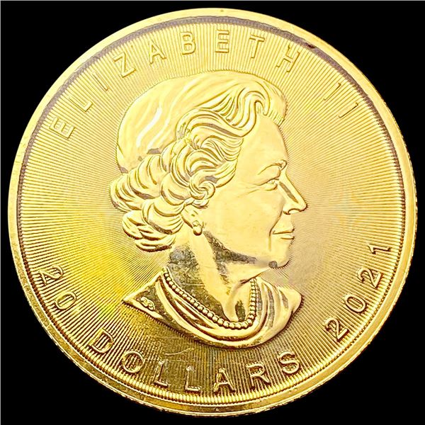 2021 Canada Gold Maple Leaf 1/2oz AGW SUPERB GEM BU