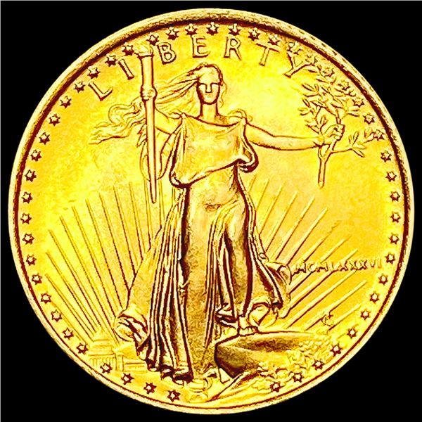 1986 1/10th oz $5 American Gold Eagle SUPERB GEM BU