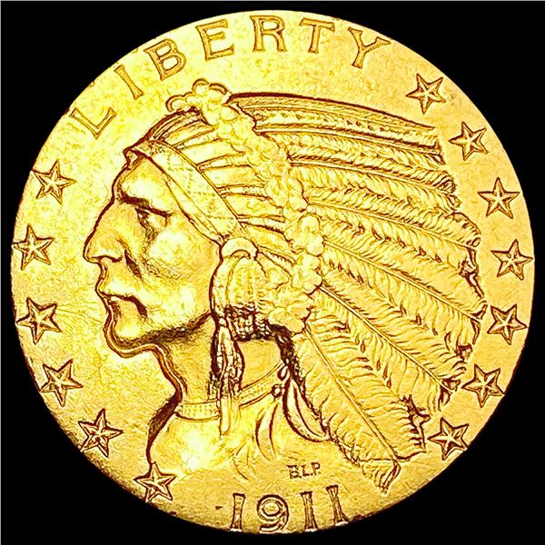 1911 $5 Gold Half Eagle CLOSELY UNCIRCULATED