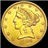 Image 1 : 1904 $5 Gold Half Eagle UNCIRCULATED