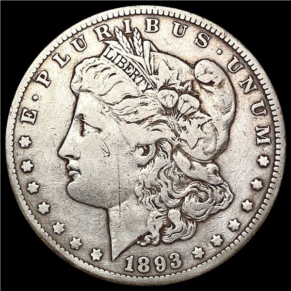 1893-CC Morgan Silver Dollar LIGHTLY CIRCULATED