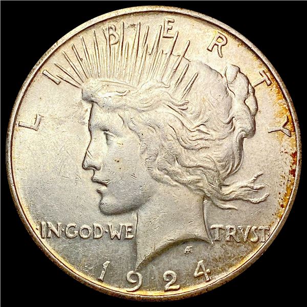 1924 Silver Peace Dollar CLOSELY UNCIRCULATED