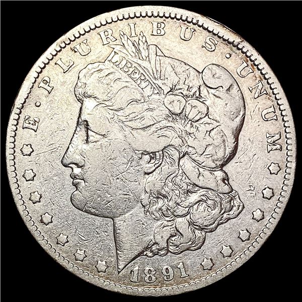 1891-CC Morgan Silver Dollar LIGHTLY CIRCULATED