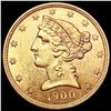 1900 $5 Gold Half Eagle UNCIRCULATED