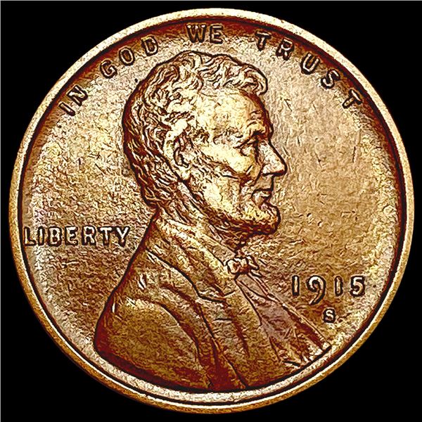 1915-S Wheat Cent CLOSELY UNCIRCULATED