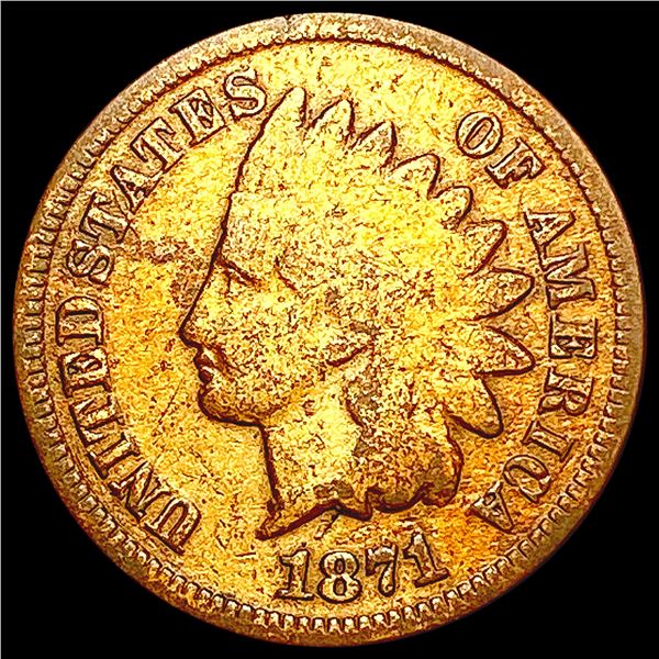 1871 Indian Head Cent LIGHTLY CIRCULATED