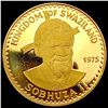 1975 Swaziland Gold 100 Emalangeni .25oz AGW CHOICE PROOF
