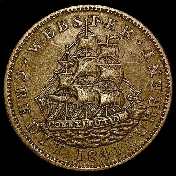 1841 Van Buren Cent Hard Times Token CLOSELY UNCIRCULATED