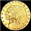 Image 1 : 1925 $2.50 Gold Quarter Eagle CLOSELY UNCIRCULATED