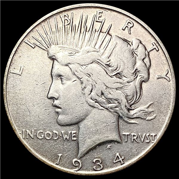 1934 Silver Peace Dollar CLOSELY UNCIRCULATED
