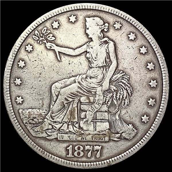 1877 Silver Trade Dollar LIGHTLY CIRCULATED